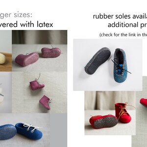 Baby girl shoes, Sweet pink crib booties, Laced up woolen boots, Rose quartz blush pink felted shoes for newborns, Gender reveal gift image 5