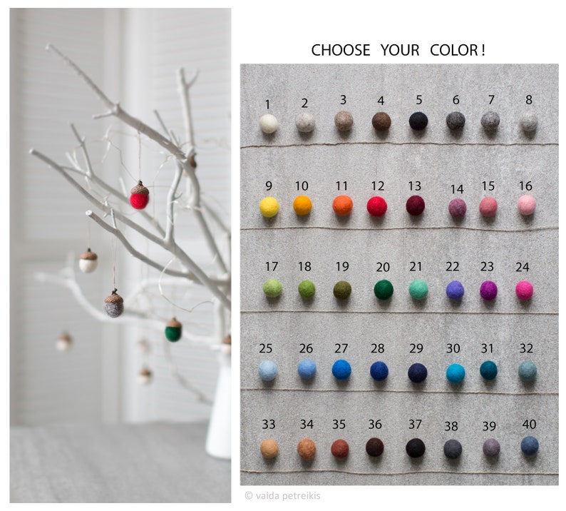 Pu&ograve; includere: Una tabella con 40 palline di feltro di vari colori, numerate da 1 a 40. Le palline di feltro sono disposte in file di otto. Il testo "CHOOSE YOUR COLOR!" &egrave; in cima alla tabella.