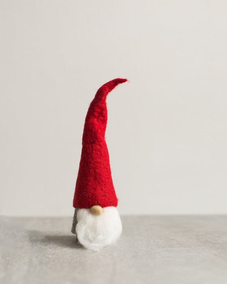 Gnome de Noël pour un décor de vacances rustique Choisissez 1 ou un ensemble de 3 jolis gardiens d'étagère flous ou ornement Tomte de style scandinave de ferme Maxi 1