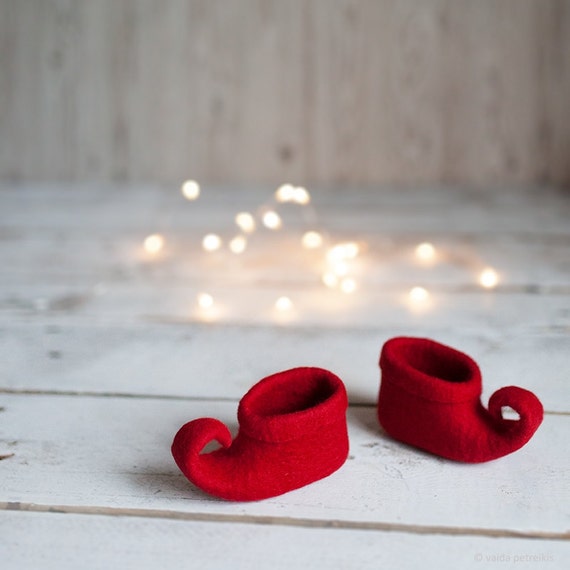 wit recept Vaag Kerst elf schoenen voor baby meisjes en jongens Woodland - Etsy Nederland