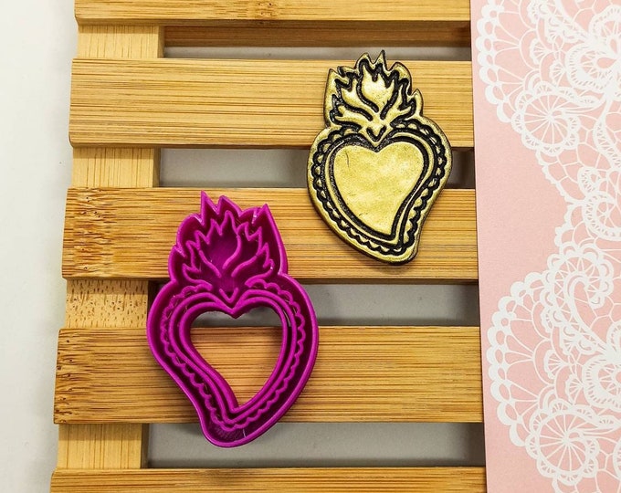 Polymer Clay Shape Cutter | Sacred Hearts  Cuore Sacro | Clay Tool