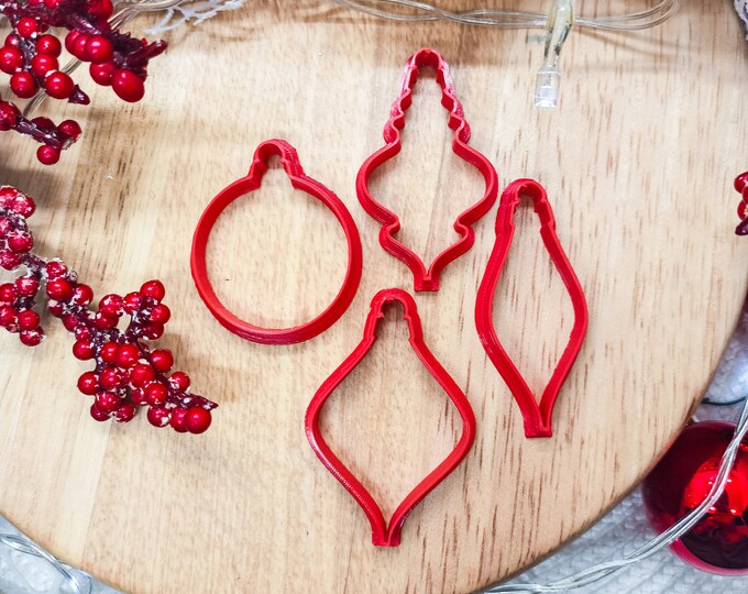 CHRISTMAS Polymer Clay Shape Cutters | Set of 4  | Christmas Tree's Decorations | Clay Cutter Tools