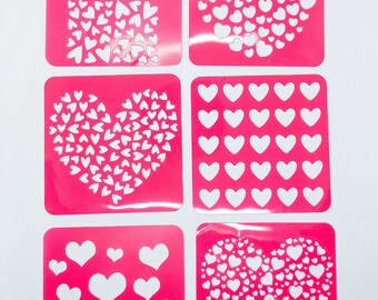 Polymer Clay Stencil | Merry Valentine Set | Set of 6 pieces | Clay Tools