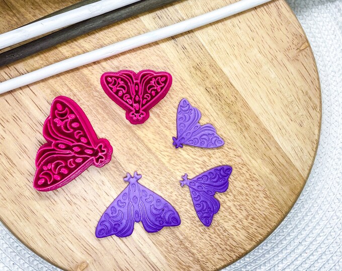 Moth | Polymer Clay Shape Cutters | Set of 2 | Clay Cutter Tools