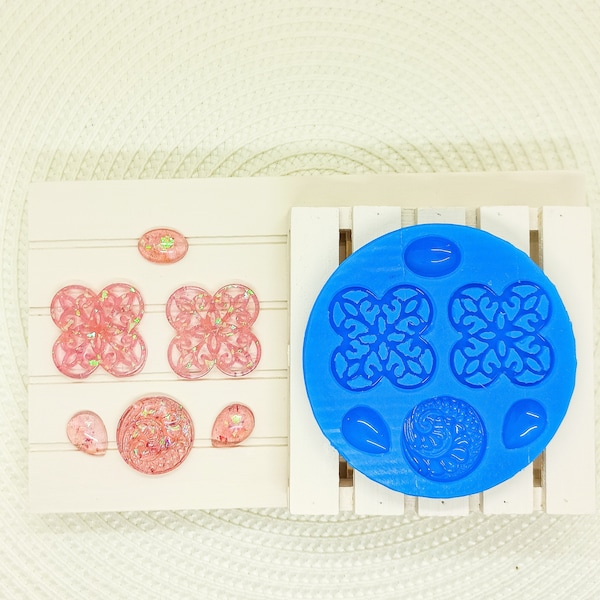 4 Stampi Rotondi In Silicone Per Portachiavi E Ciondoli In Resina, Per Gioielli Fai Da Te, Grandi, Morbidi, Riutilizzabili