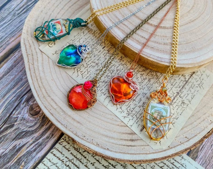 Wire Wrapping Resin Pendants | Secret Garden Collection