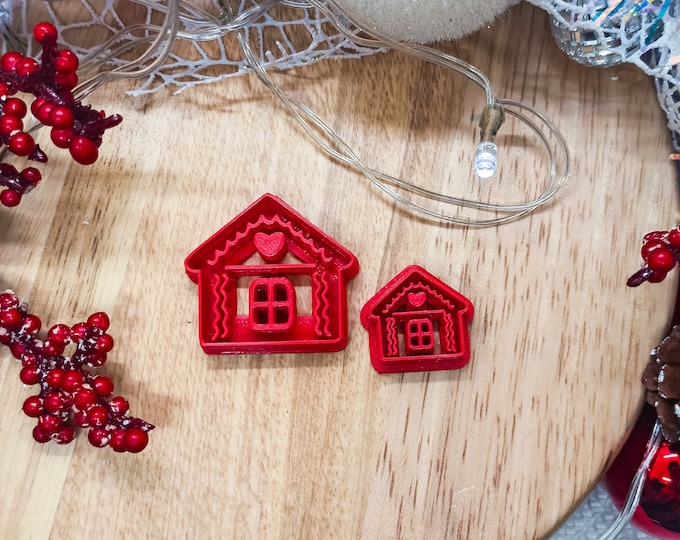 CHRISTMAS Polymer Clay Shape Cutters | Set of 2 | Gingerbread House | Clay Tools