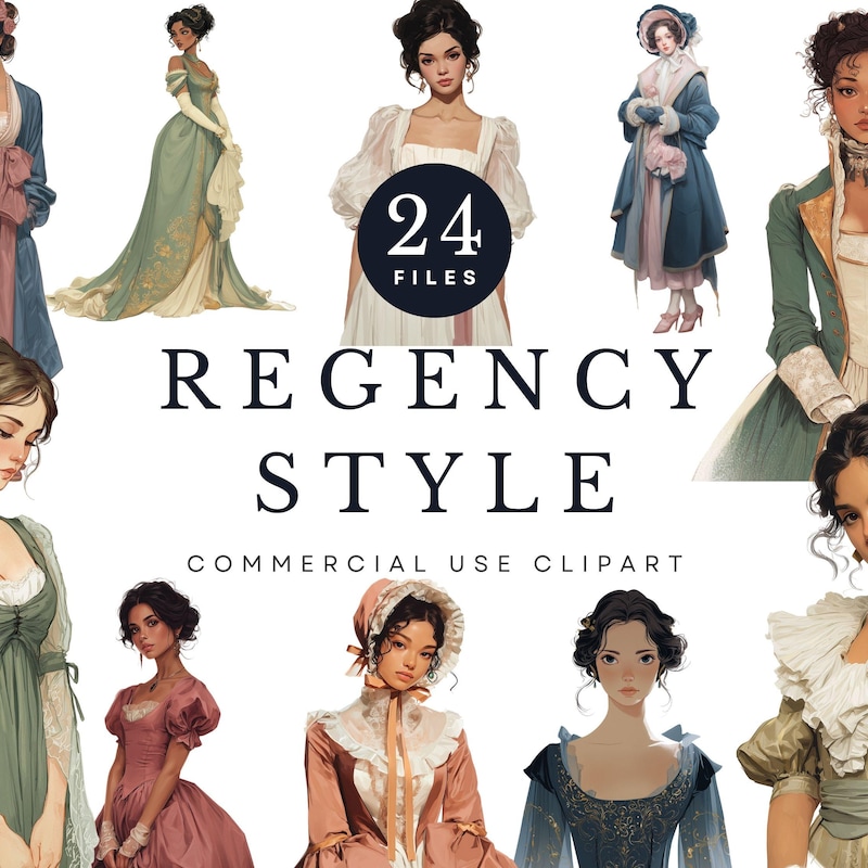 Regency Dress - Etsy