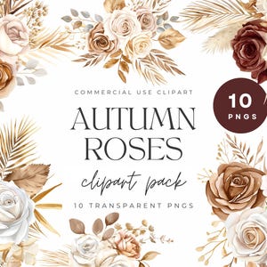 Collection de cliparts roses bohèmes | PNG haute résolution - fleurs bohèmes, rustique, scrapbooking, faire-part, collage numérique, faire-part de mariage