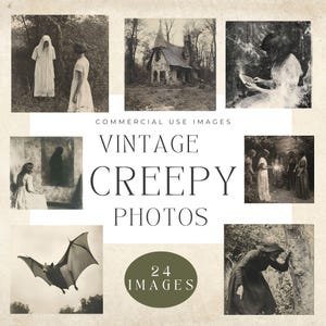 Vintage Photos: Creepy Found Images | High-Res Images - Scrapbooking, Junk Journals, Digital Collage - Digital Ephemera