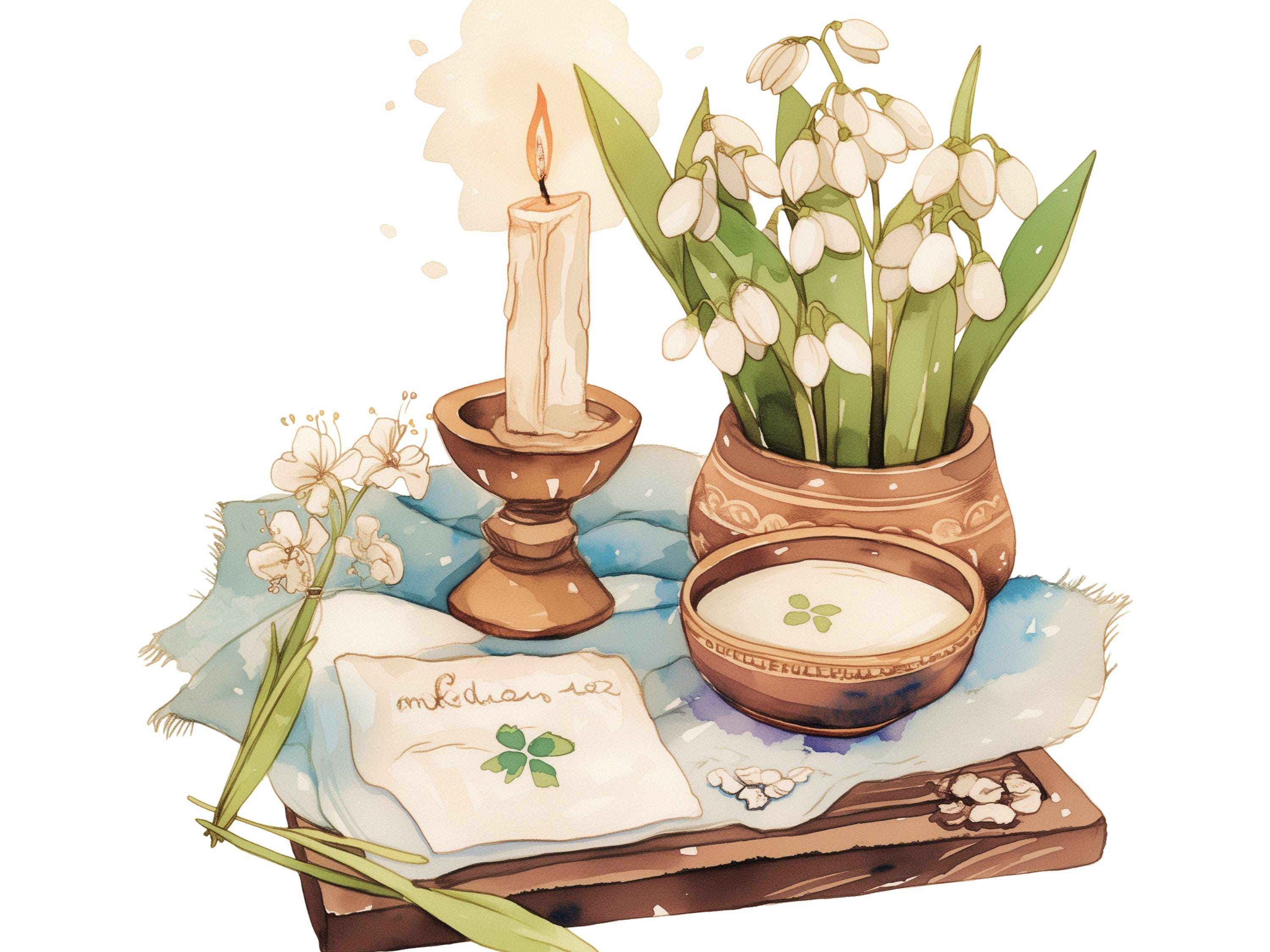 Imbolc Clipart Collection | Watercolor Pagan & Celtic Art (digital ...