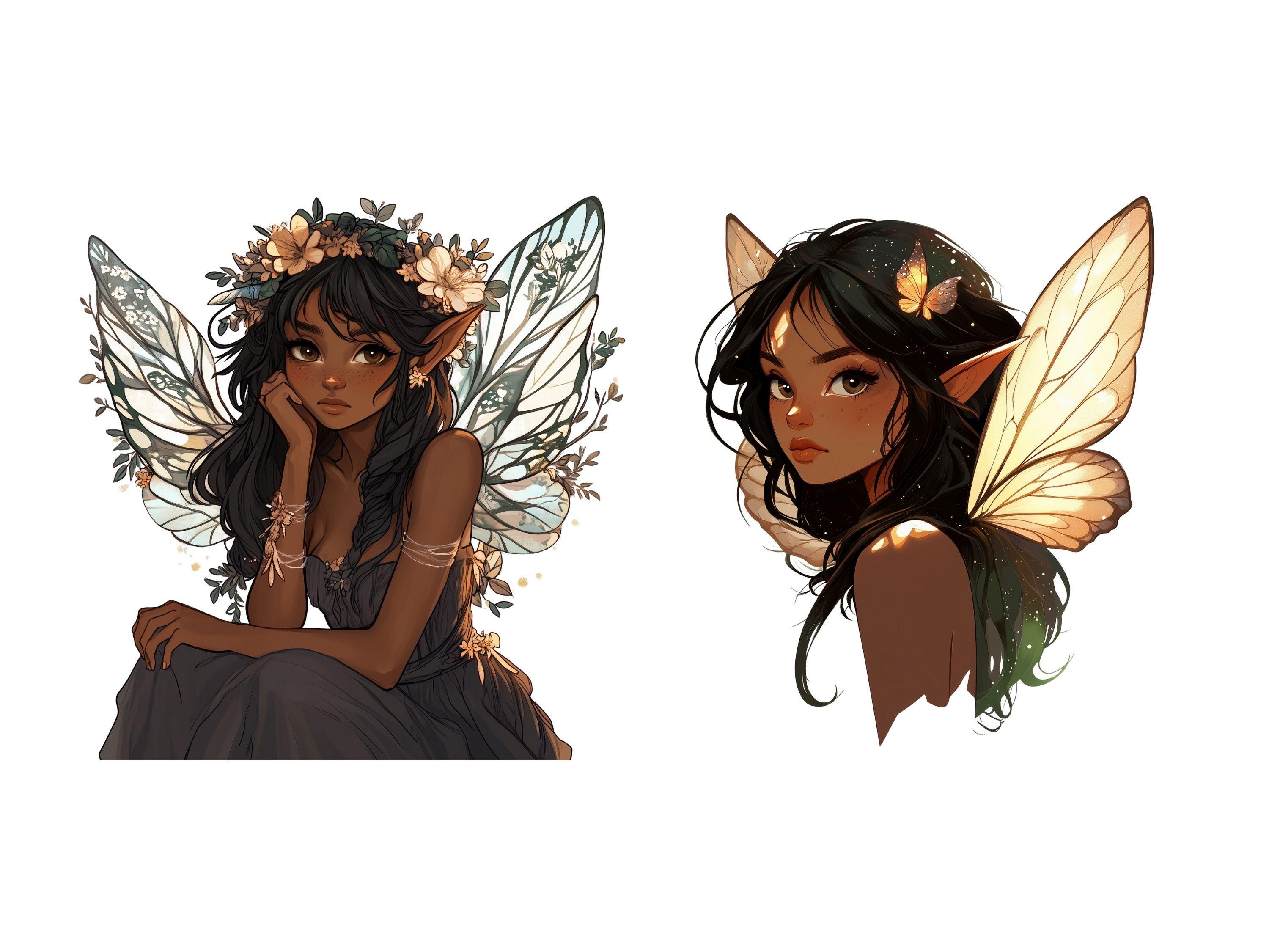 Gothic Fairy Clipart Bundle, Dark Fantasy PNG (digital Download) - Etsy