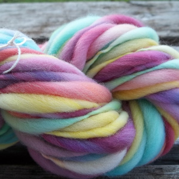 Handspun Hand Dyed Merino Thick n Thin  - Zoobilee 3