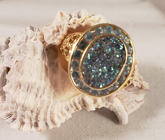 14k yg ring, size - Gem