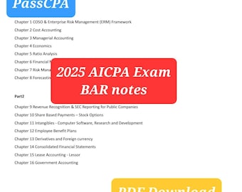 2025 AICPA Exam _ BAR Notes - PDF Download