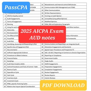 AICPA exam - AUD review notes 2025