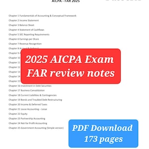 FAR レビューノート _ 2025 AICPA 試験 - PDF ダウンロード