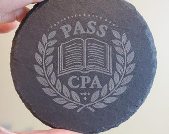 Round Slate CPA Coaster