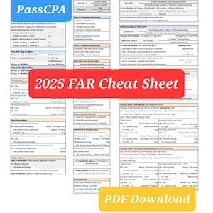 2025 AICPA - FAR Cheat Sheet - Pobierz plik PDF