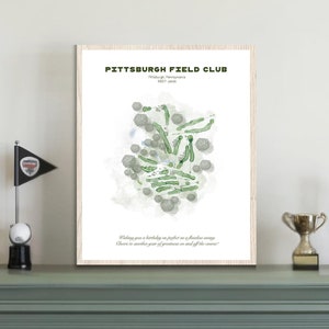 Gepersonaliseerde golfbaankaartafdruk, aangepaste golfposter, pensioencadeau voor golfers, golfkunst aan de muur, golfer cadeau voor hem