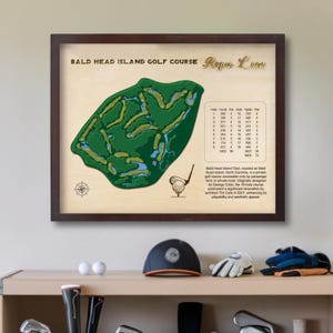 Golf Wall Decor, Custom Golf Map, Golf Gift, Golf Course Print, Wooden Golf Course, Golf Poster Canvas, Golf Course Art, Father&#39;s Day Gift