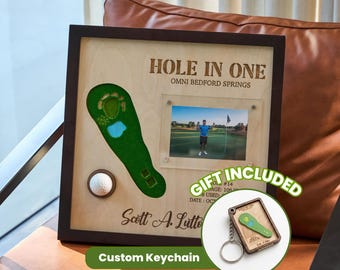 Personalized Hole in One Display, Single Hole & Golf Ball Display, Hole In One Gift, Father's Day Gifts. Mother‘s Day Gift