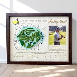 Custom Golf Course Map, ANY COURSE in the World, Golf Gifts, Golf Gifts For Him, Golf Gifts For Dad, Birthday Gift For Golfers