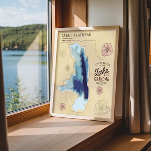 Het leven is beter aan het meer, houten merenkaart, aangepaste merenkaart, meerkunst, bord Lake House, decor Lake House, cadeaus voor moeder, cadeaus voor oma