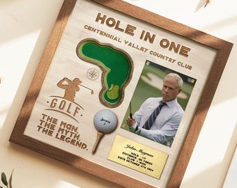 The man the myth the legend, Hole in one, Hole in one award, Hole in one trophy, Golf award, Golf gift, Custom golf gift