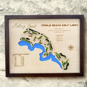 Custom Golf Course Map, ANY COURSE in the World, Golf Gifts, Golf Gifts For Him, Golf Gifts For Dad, Birthday Gift For Golfers