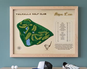 Custom Golf Course, Custom Golf Map, Golf Gift, Personalized Gift, Family Name Sign, Custom Golf Sign, Golf Gifts For Men