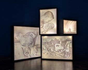 Custom 3D Lithophane Lightbox – Personalized Photo Gift