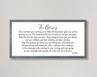 Signe de la bénédiction de Kari Jobe, que ses faveurs soient sur vous, signe de la bénédiction, décoration murale biblique, enseignes bibliques, art mural, paroles de chanson