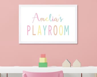 Play Room Wall Decor, Personalized Play Room Signs, Kids Play Room Decor, Birthday Gift, Childs Decor, Gift, Kids Room Wall Decor, Playroom