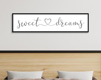 Master Bedroom Sign For Over Bed, Master Bedroom Wall Decor, Wall Art Bedroom, Wall Sign, Sweet Dreams Sign, Digital Print For Above Bed