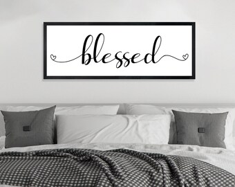 Letrero de Bendición para Pared, Letrero de Bendición para Hogar, Letrero de Bendición para Granja, Arte de Pared Familiar Bendecido, Decoración de Pared para Sofá, Sala de Estar, Regalo