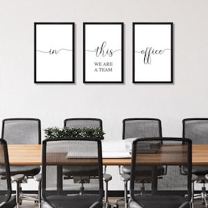 In This Office We Are A Team Wall Art, Office Wall Decor, Office Inspirational Wall Art, Office Wall Art, Meeting Room Sign, Office Signs