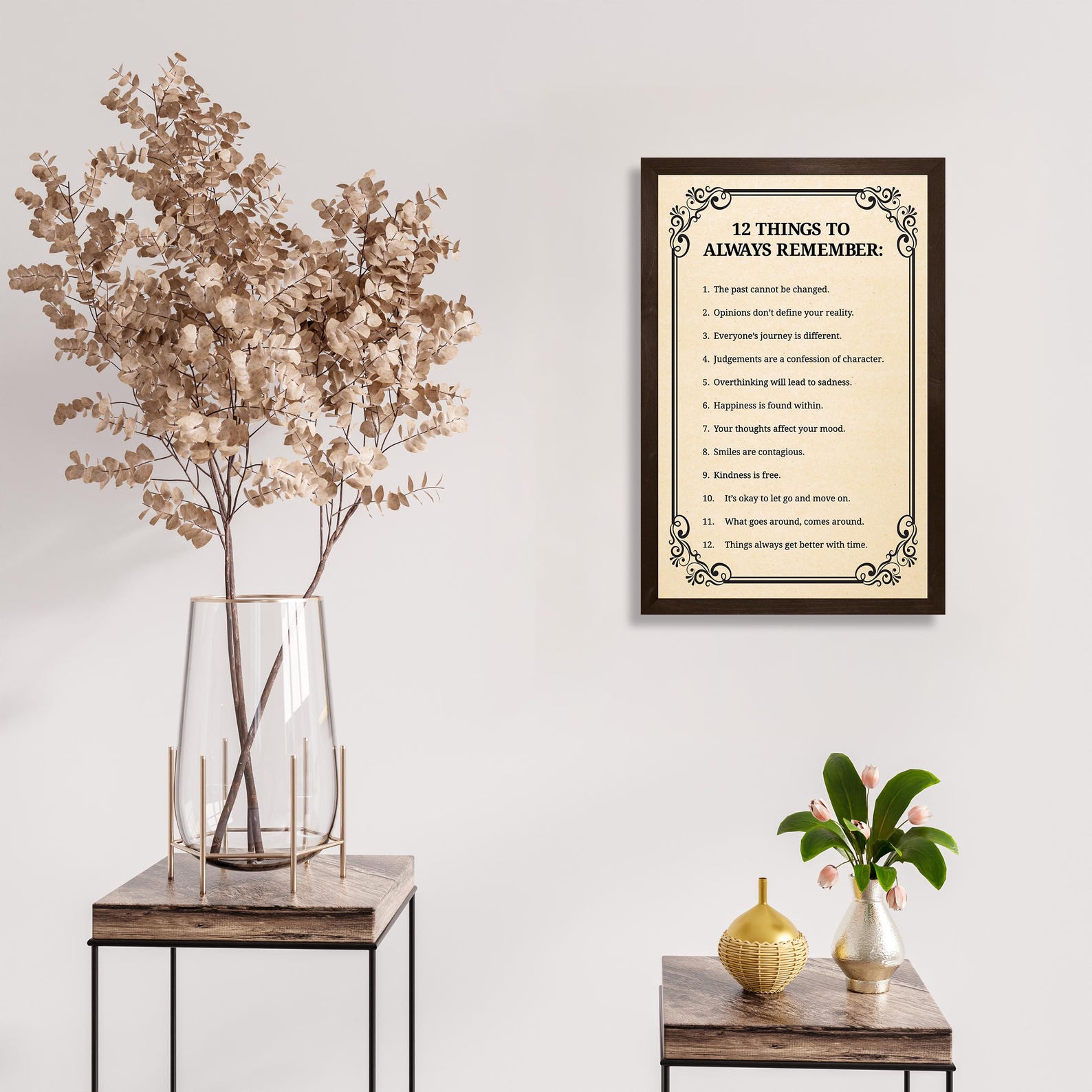 12 Things to Always Remember Sign, Inspirational Wall Art, Office Wall ...