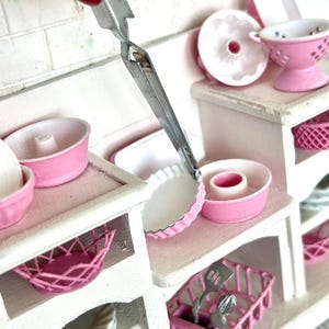 Pink Kitchenware - 1/12 scale for dollhouse (choose the pack)