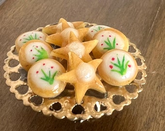 Christmas Cookies on a beautiful METAL plate