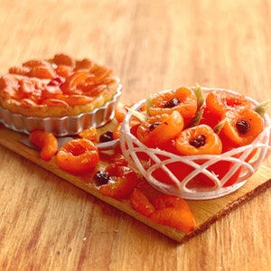 Apricot Pie Prep Board 1/12 scale image 1
