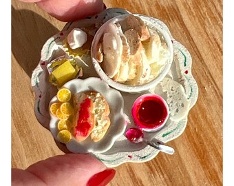 Breakfast for one. 1/12 scale miniature.