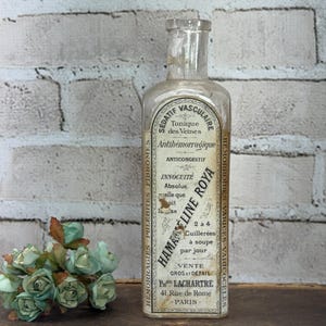 Antique French Apothecary Bottle- Hamatoline Tonic by Lachartre Paris