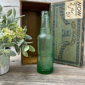 Antique NuGrape Bottle- Green Thick Glass- Early 1900&#39;s