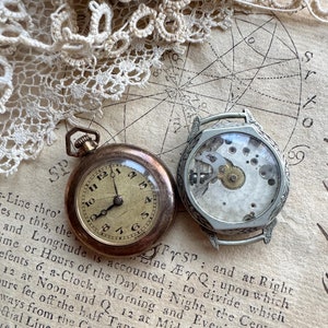 Antique Watches, Art Deco, Wristwatch for Parts or Repurposing, Steampunk Watch Movements, Vintage Timepieces for Upcycling