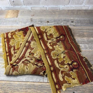 Antique French Tapestry Woven Trim, 18th Century Louis XVI Era Textile Fragment