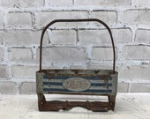Vintage PEPSI 6 Pack Soda Carrier Pepsi Caddy- Pepsi Advertising Logo Soda Pop- 1940 39 s Bottle Rack- Rusted Worn- Farmhouse