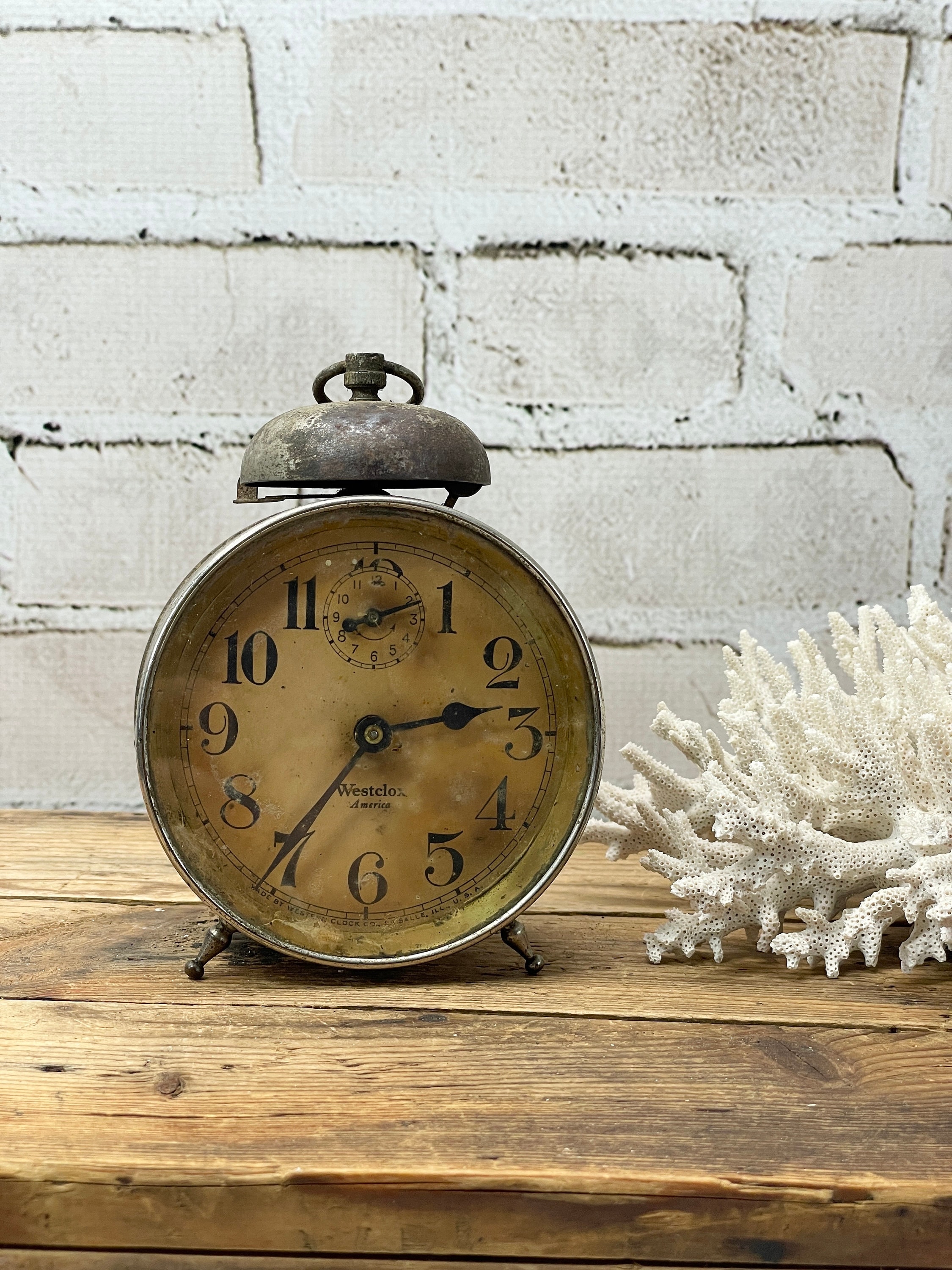 Reloj Vintage Westclox America Reloj Despertador Decoraci n