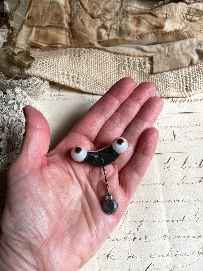 Vintage Glass Doll Eyes Weighted on Wire Creepy Antique Etsy