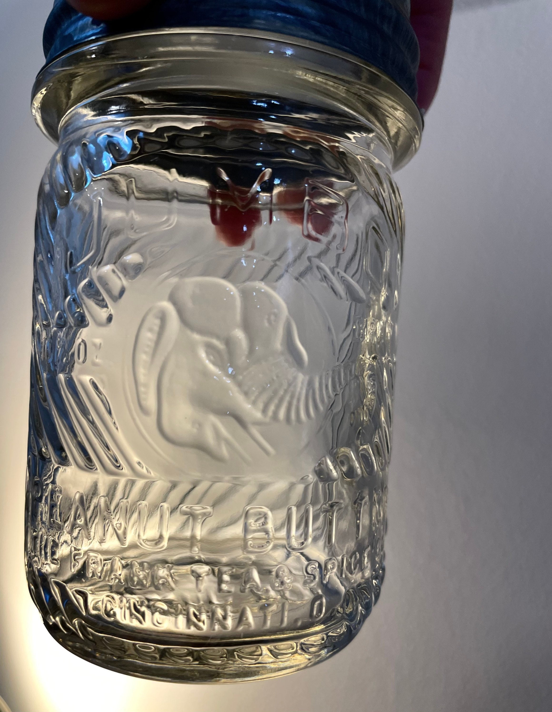 Vintage Jar With Ball Lid- Jumbo Peanut Butter With Elephant